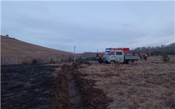 На юге Красноярского края из-за костра выгорела трава на площади 5 га